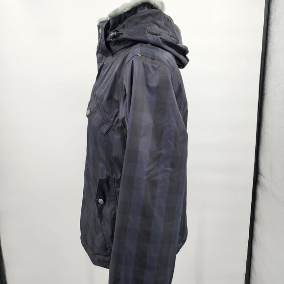 BURTON Dutchess Insulated Black Tone On Tone Plaid Snowboard Jacket M NWT - Picture 8 of 16
